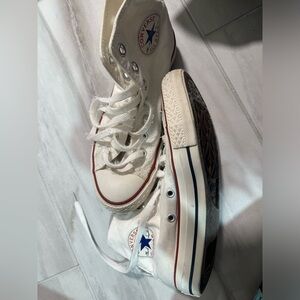 White high top converse for women size 7